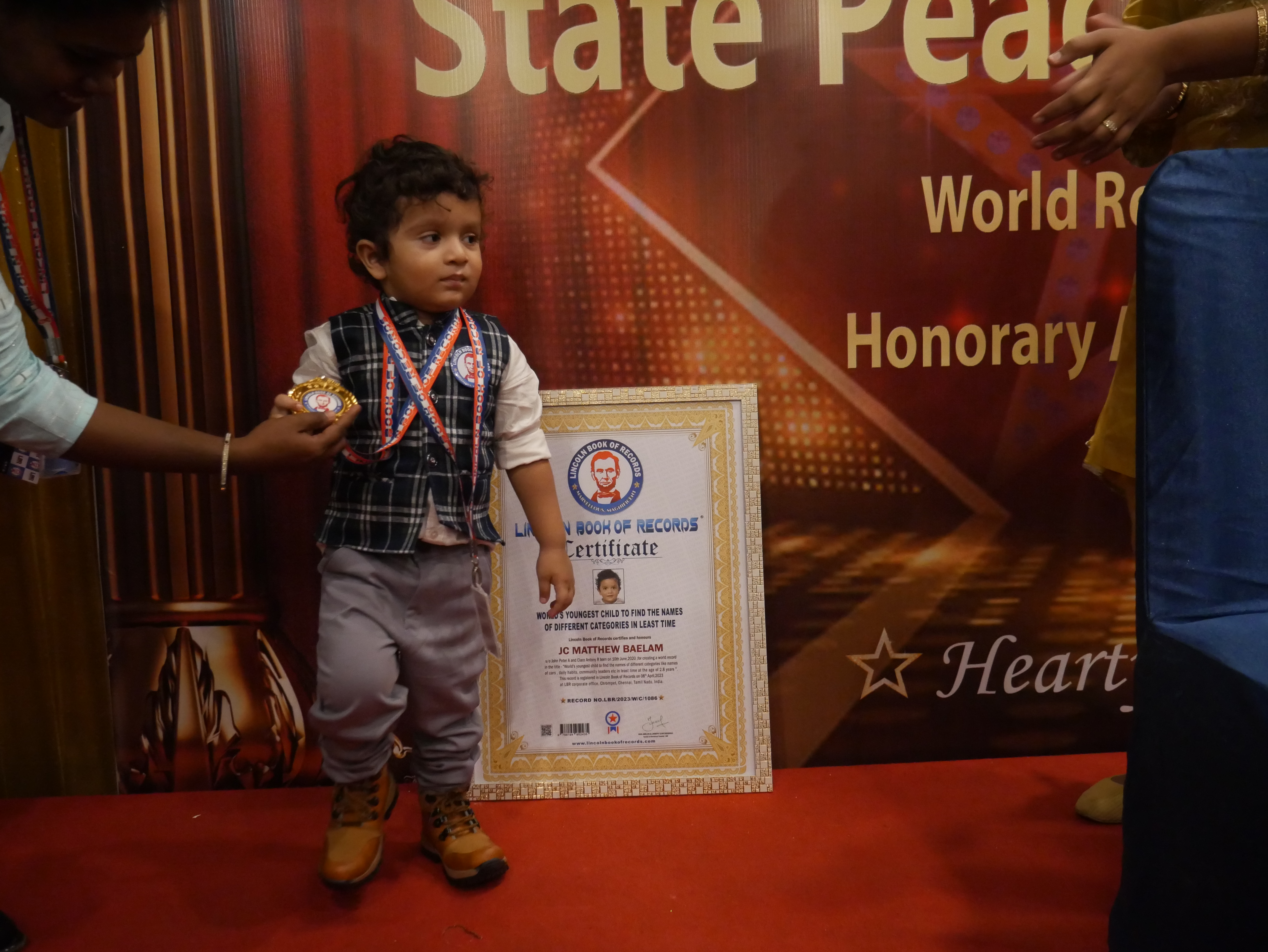 World's youngest child to find the names  of different categories in least time