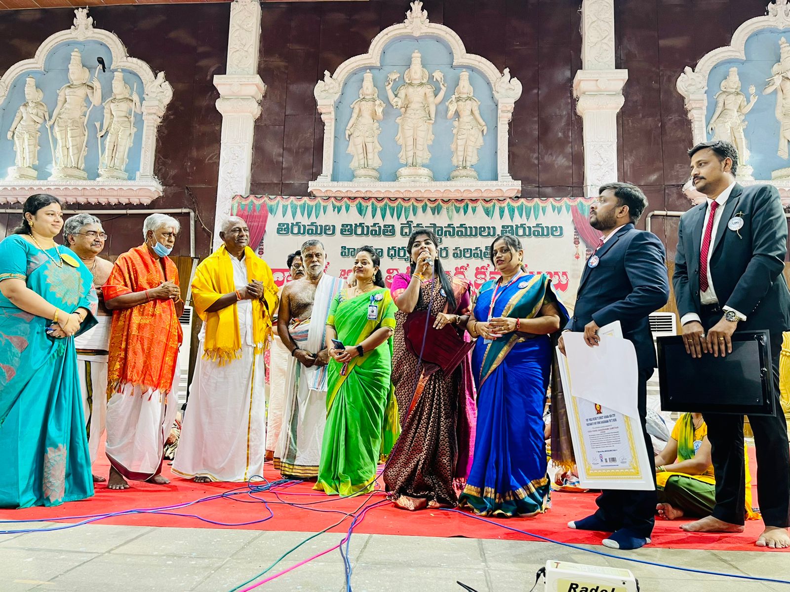 First  world record to Conduct Akhanda (non stop)  Parayanam of shri Vishnu Sahasranama for 72 hours